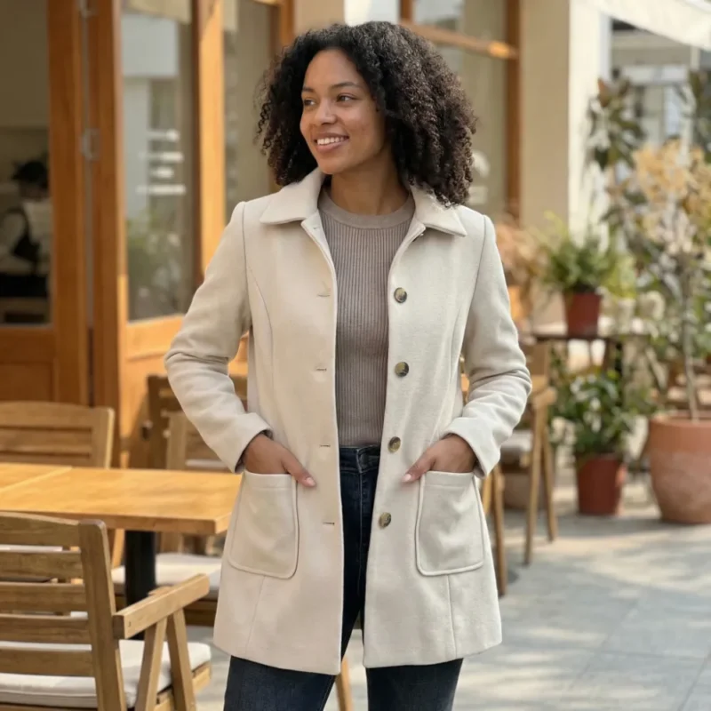 Samira | Long-sleeve Wool Coat