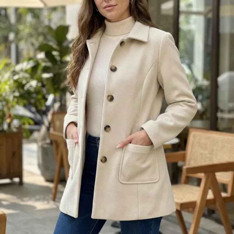 Samira | Long-sleeve Wool Coat